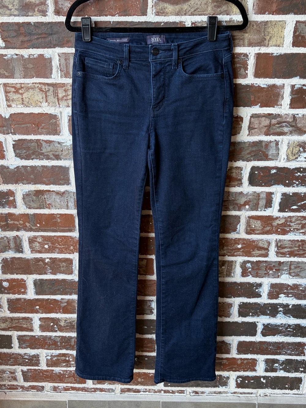 NYDJ Barbara Bootcut Dark Blue Wash Jeans Size 6 Lift X Tuck